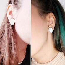 1pc Stainless Steel Water Drop Shaped Hypoallergenic Ear Tunnel Expander, Stretcher Plug, Unisex Fashion Body Piercing Jewelry