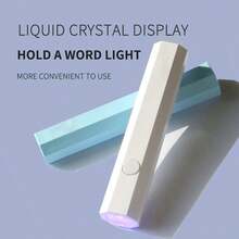 Lámpara de uñas LED UV portátil, sin batería incorporada, alimentada por cable Tipo C, mini secador de gel de uñas con lámpara de aumento 5X, secado rápido de esmalte de gel para uñas