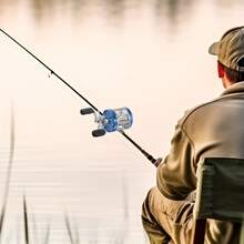 YUNRUX New Round Baitcasting Reel, Conventional Reel For Catfish, Baitcasting Fishing Reel, Reel Model: #40, Color: Blue, Hand Orientation: Left Hand CNCEST