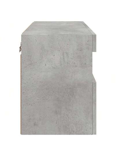 VidaXL TV Wand Unit LED Lighting 60x30x40 Cm Concrete Grijs view 10