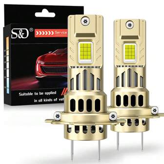  S&D H7 H4 LED Car Headlight Bulbs Canbus Lights 80000LM H1 Mini Lamp 4575 CSP Chips Wireless Auto Lamp With Fan 6000K