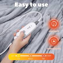 Electric Heated Blanket, 10 Hours Auto Shut Off 9 Heating Levels Heating Blanket With Dual Control, Soft Warm Heated Blanket Fast Heating Christmas Gifts,Hand Warmers,Gifts For Men,Stocking Stuffers,Hand Warmers Rechargeable