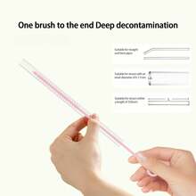 Silikonstrohhalm-Reinigungsbürste, wiederverwendbare Strohhalm-Reinigungsbürste mit biegsamem Stahlkern, extra lange weiche Flaschenbürste zum Reinigen von Glasstrohhalmen, zum Säubern von Spalten