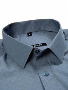 Rand paul Men's Printed Shirt Slim Fit Social Casual Versatile Elegant Fashion 2025 - 灰色 - 查看 2