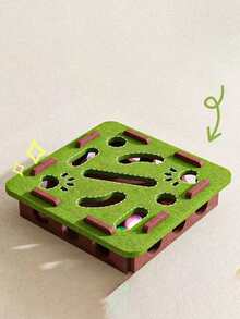 1pc Cat Toys, Self-Entertaining And Stress-Relieving Gadgets, Little Cat Pets, Cat Puzzle Mazes, Hole-Digging Felt Boxes, Cat Teasing Bell Balls. Suitable For Pet Play And Interaction, Helps Burn Energy, Distracts Attention, Can Be Used For Training Cats' Responsiveness, And Enhances The Bond Between Pets And Owners.Note: The Bell Color And Style Are Random. - Multicolor - View 4