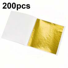 100/200/500pcs Imitation Gold Silver Foil Paper Leaf Gilding DIY Art Craft Paper Birthday Party Wedding Cake Decorations Resin Candle Plaster Craft Art Nail Decoration - Multicolor - View 39