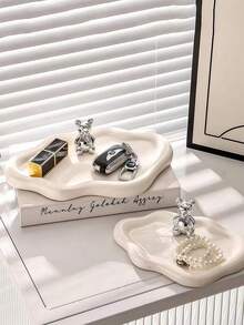 1pc Cloud Jewellery Tray, Resin Ring Tray, Jewellery Plate, Aesthetic, Resin Ring Bowl, Cloud Jewellery Tray, Cute White Jewellery Plate, Resin Jewellery Bowl, Jewellery Plate (White)