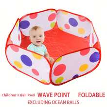 Składany basen z piłeczkami, poliestrowe ogrodzenie do basenu z piłeczkami, przenośny namiot wodny do zabawy wewnątrz i na zewnątrz, 39/47/59 cala – strefa zabaw dla niemowląt, odpowiedni dla chłopców i dziewczynek, idealny prezent na urodziny i Boże Narodzenie