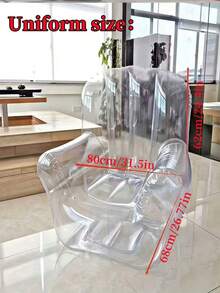 Large-Capacity Transparent Sofa Toy Storage, Sofa Seat Storage Tool, Multi-Purpose, PVC, Durable, Easy To Clean, Suitable For Plush Toys And Household Items, Double Zipper Design For Easy Storage