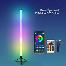 1pack/2pack RGBCW LED Corner Floor Lamp - Minimalist Style, APP&Remote Control, Dimmable& Timing, Music Sync, Great For Living Rooms, Bedrooms, Game Rooms, Home Offices, Parties And Decorations