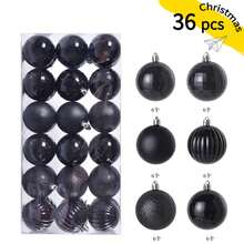 36pcs 3cm-4cm Christmas Ornament Balls - Assorted Shapes, Christmas Tree Decorations Set; Note: This Is A Handicraft Product, There May Be Minor Stains, Dust, Printing Marks And Glue Overflow. Small Scratches Are Normal And Do Not Affect The Appearance And Usability. - Multicolor - View 13