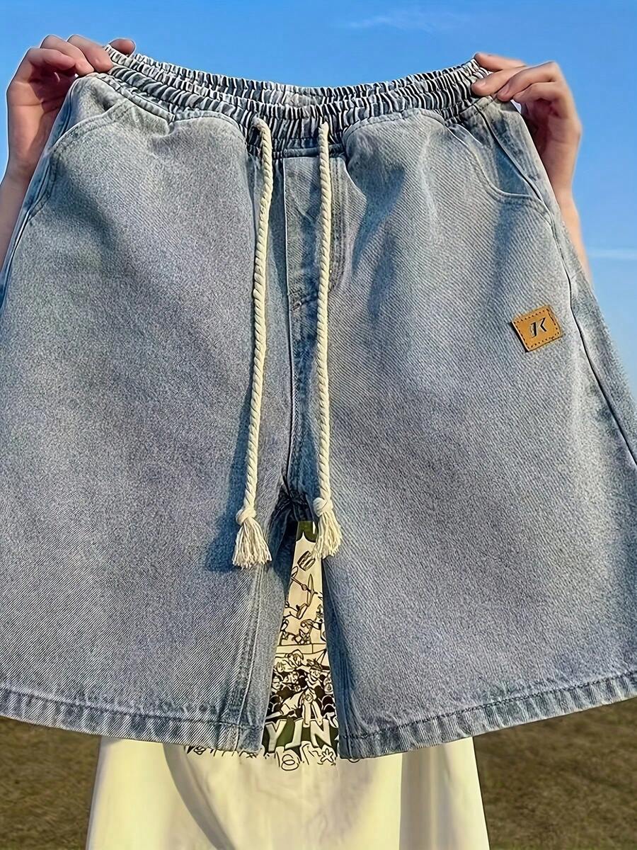 Men's Summer Thin Denim Shorts  Casual Pants Boys Loose Large Size Five-Point Pants Men - 彩色 - 查看 1