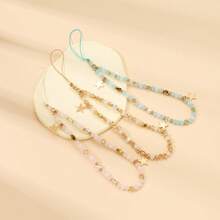 1条优雅星形手机挂绳 - 完美的串珠手链配饰 - 彩色 - 查看 7