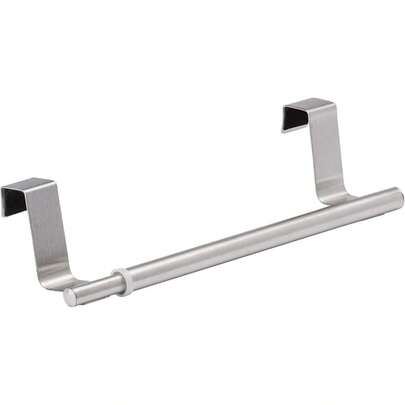 Barre Porte-Serviettes de Porteélescopique Porte-Serviette de Porte, Extensible, Porte-Serviette pour la Porte d'armoire Argent