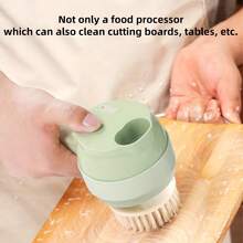 4-In-1 Handheld Electric Food Cutter Set, Wireless Kitchen Processor For Fruits, Vegetables, And Meats, USB Rechargeable (Built-In Battery), 1-10L Capacity