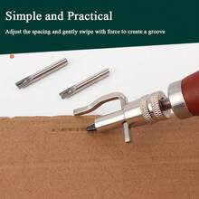 1set 7 In 1 Multifunctional Leather Grooving Tool Adjustable Pro Stitching Groover Creasing Edge Beveler Leathercraft Sets For Handmade Tools