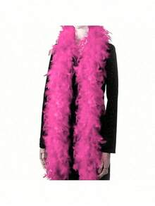 1pc Man-Made Colorful Feather Boas 6.6ft Feather Boa For Women For Dancing Wedding Party Christmas,Stage Decoration Holiday Party Headwear Accessories Clothing Accessories, ,Scarf Decoration, Suitable For Birthday Party, Christmas, Horse Racing, Tea Party, New Year's Eve, Concert And Home Decor, Dance Wedding, Stage Performance, Carnival Costume And Accessories, Party Supplies,Ideal Choice For Gifts