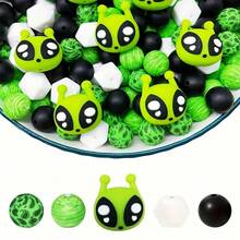4/6/25 件怪物/外星人系列硅胶珠套装 - 非常适合 DIY 制作钥匙扣、项链、手链、装饰笔、珠宝和吊坠 - 怪獸/外星人系列 - 查看 11