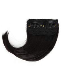 4英寸短发片夹式接发增加发量蓬松隐形发夹假发合成发短直发片适用于稀疏头发 - 彩色 - 查看 11