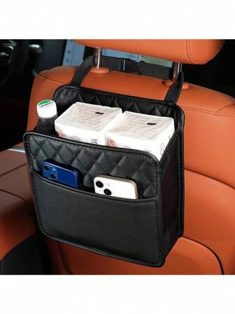 2025 Multi-Functional Car Seat Storage Bag Leather Storage Bag Garbage Bag Storage Bag Portable Trash Can For Most Models