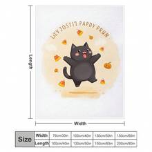 1pc Halloween Blanket Cat, Pumpkin, Cup Pattern Flannel Blanket - Perfect For Gifts In Halloween, Valentine, Easter, Christmas & Thanksgiving, All-Season Use, Ideal For Sofa, Bedroom, Office, Travel, Camping & Bedding - Style6 - View 4