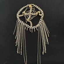 Nuevo accesorio para el cabello con borlas y rhinestones brillantes para mujer, diadema con rhinestones de moda, accesorios para el cabello para actuaciones en el escenario