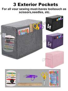 Universal Sewing Machine Cover With Storage Pocket & Side Handles Protective Dust Cover For Most Standard Sewing Machines