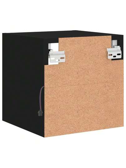 VidaXL TV Wand Unit LED Lighting 30x28.5x30 Cm Zwart view 10