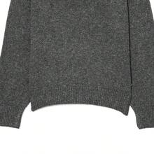 ZEVITY 2025 Suéter holgado de punto con hombros descubiertos y unicolor acanalado para mujer, estilo francés versátil de manga larga para otoño/invierno SW1339