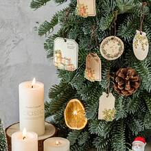 Zestaw 30 naklejek z serii "Boże Narodzenie – Wyznanie" w stylu vintage, do scrapbookingu, prowadzenia dziennika, dekoracji DIY - Wielokolorowe - Zobacz 6