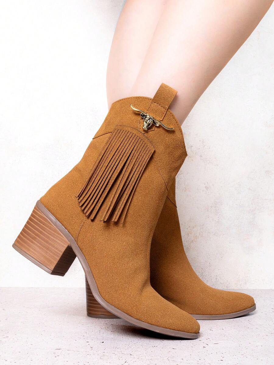 Women Ankle Boots & Booties - Camel - View 1
