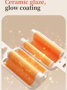 XBJ 32mm Pink Hair Iron, Stick Type, For Egg Rolls (For Hair Styling), Electric Automatic Hair Curler For Big Wave Curls (With One-Touch Start), Volume-Up Hair Crimper (Large Wave Type): Achieves High Volume, Wide Plate Design, Fast Heating Function, Designed For Wave Styling (Gentle On Damaged Hair), Suitable For Home And Travel (Compact Design For Easy Storage), 3 Heater Bars, Foldable Portable Big Wave Curling Iron (Perfect For Travel)