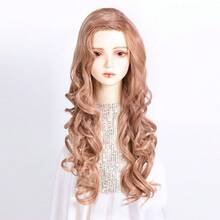 24 Inch Long Curly Wavy Red Wigs For Women Side Part Natural Looking Synthetic Fiber Wig Cosplay Wig Suitable For Daily Party Use Available Wine Red &Red &Pink Red&Rose