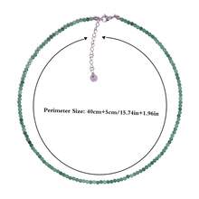 1 pieza Collar de cadena de aventurina verde facetada de 3 mm de estilo bohemio natural. Adecuado para uso diario en todas las estaciones, también sirve como una excelente opción de regalo. Este collar admite superposición y es un elemento de moda esencial para tomar fotos durante salidas y viajes.