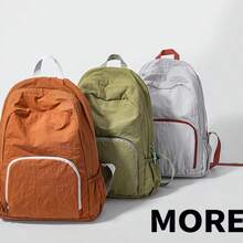 حقيبة ظهر خفيفة الوزن جديدة، حقيبة ظهر مقاومة للماء متعددة الاستخدامات، حقيبة ظهر كاجوال واسعة السعة بتصميم بسيط، حقيبة سفر خفيفة الوزن للخارج، حقيبة طالب عصرية