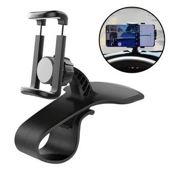 360° Dual Rotating Car Phone Holder With Vibration Technology And ABS Dashboard Mount - Adjustable Arm, Suction Cup/Lens Clip, GPS Lock For Stable Navigation, Easy Installation, Compatible With Smartphones And Tablets Compatible With IPhone, Android Phone, Gift For Birthday, Family, Friends Car Accessories