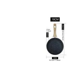 ABKOK 1pc/2pcs/3pcs Cookware Set, Thick Bottom Non-Stick Coating, Wooden Handle, Easy To Clean, Suitable For Various Stoves And Kitchen Cooking, Please Note The Size, Choose Set Or Single Pan - Black - View 16