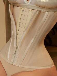 1PC Women's Corset Waist Trainer Corset, Pink,Women's Body Shaper Butt ,Sport Tops, Shapewear, Daily Wear - Màu be - Xem 2