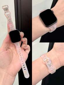 1条透明硅胶运动表带，兼容 42mm、44mm、45mm、46mm、49mm，时尚智能手表替换表带，适用于 Ultra2、Ultra SE2、SE 11、10、9、8、7、6、5、4、3、2、1系列，男女通用 - 無色 - 查看 7