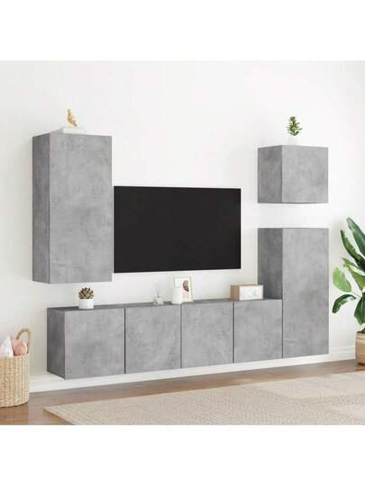 VidaXL Wand Mounted TV Cabinet 80x30x41 Cm Concrete Grijs view 11