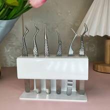 1pc/Acrylic Eyelash Tweezers Display Stand, Eyelash Extension Tweezers Stand, Display Box, Eyelash Extension Storage Box, Storage Rack, Eyelash Extension Auxiliary Storage Tool - Multicolor - View 9