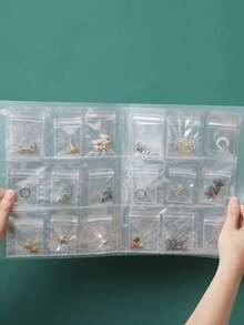 1pc Clear Seal Stamp Storage Folder, Plastic Storage Photo Album, Seal Bag Storage Keeper, Card Folder Storage Bag, For DIY Scrapbooking Art Craf