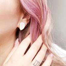 1pc Stainless Steel Water Drop Shaped Hypoallergenic Ear Tunnel Expander, Stretcher Plug, Unisex Fashion Body Piercing Jewelry