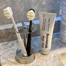 Stainless Steel Toothbrush Holder Multifunctional Toothpaste Stand Bathroom Household Freestand Multipurpose Storage Rack