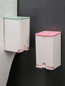 1 pieza Nuevo dispensador de toallas sanitarias montado en la pared, caja de almacenamiento de higiene femenina para el baño del hogar, a prueba de polvo y humedad con tapa, soporte para toallas sanitarias y tampones, accesorio de baño, decoración de baño, organizador de baño, decoración de otoño, de vuelta a la escuela - Verde - Ver 7