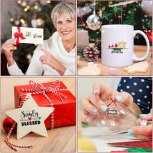 Woanger 45 Pieces Christmas Nativity Word Stickers For Crafts Xmas Nativity Scene Vinyl Stickers Motivational Quote Waterproof Decals For Ornament Xmas Ball Cup Glass Bottle Decoration(Jesus Style) - 1 - View 8