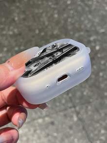 1 Stück dickwandiges UV-bedrucktes Dollar-Kopfhörertasche, kompatibel mit Apple Bluetooth-Kopfhörern, klare transparente Abdeckung - Transparent - Übersicht 6