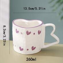 1 件畅销陶瓷大号 300ml 马克杯，明星同款，返校/毕业季，派对/家居礼物，咖啡/牛奶杯，心形 - 彩色 - 查看 12