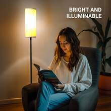 Floor Lamps For Living Room, RGB Smart LED Floor Lamp With 9W A19 Smart Bulb, 2700-6500K+RGB Color Change, Music Synchronization, Foot Switch +APP Control, Suitable For Room Decoration, Bedroom, Living Room, Moving Gift.