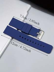 1PC 20mm 22mm Silicone Watch Band Compatible With Galaxy Watch 3/4/5/4 Classic/5 Pro (40mm/45mm/46mm), GT3/GT2 Pro, Amazfit GTR 3 Pro/GTS 4, Garmin Venu 2/Forerunner 255 Unisex Adjustable Wristband Fashionable Casual Comfortable Breathable Waterproof Sports Strap For Daily Wear, Gift, Parties, Back To School Smartwatch Accessory Perfect For Mother's Day Father's Day Gifts - Multicolor - View 6